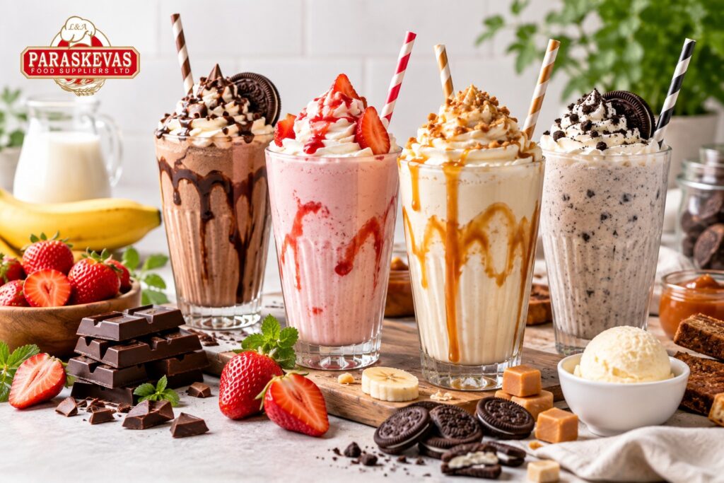 Milkshake supplier in Cyprus providing quality milkshake and bakery products for cafes, restaurants and hotels.